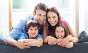 A family enjoying a vacation